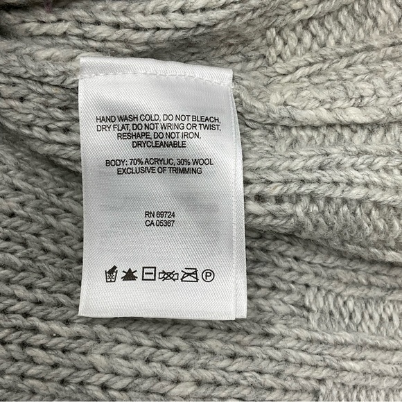 Columbia Gray Knit Cowl Neck Sweater Size Small‎ H5 - Picture 6 of 7
